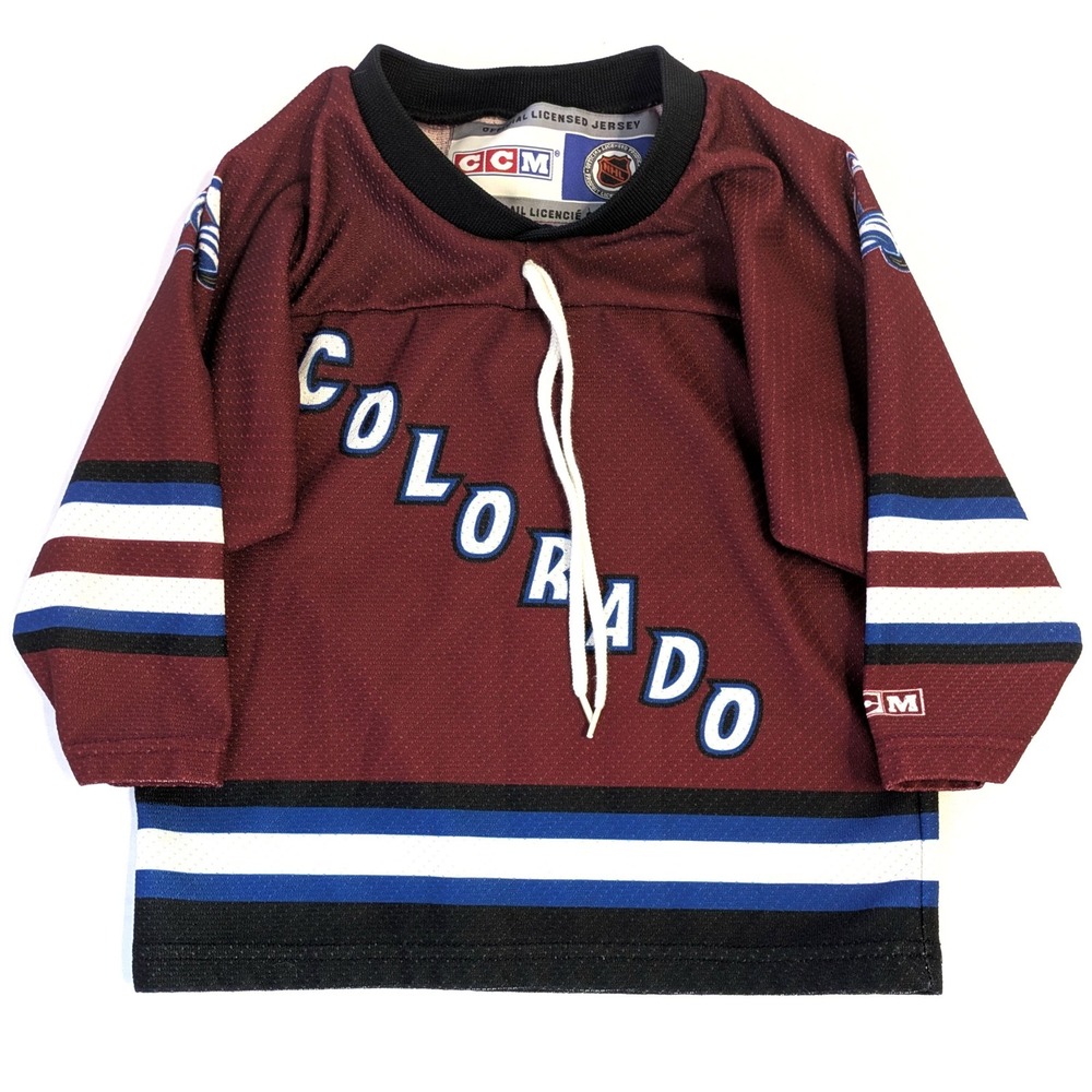 CCM Colorado Avalanche NHL Hockey Jersey Toddler One Size Burgundy Vintage NHL